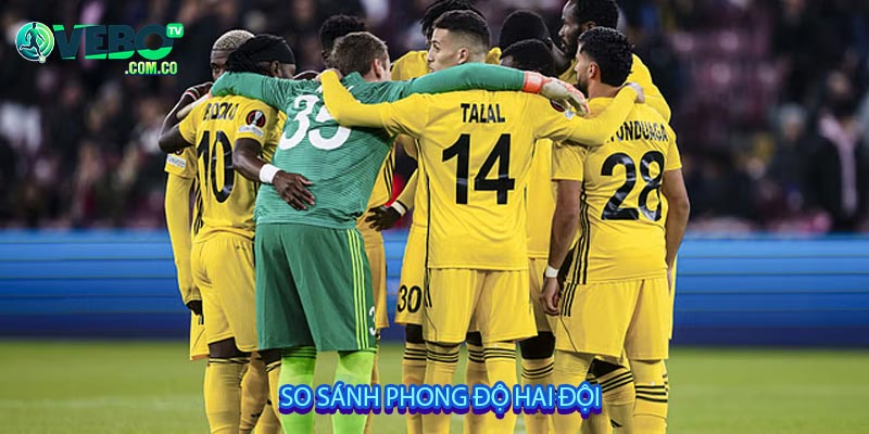 So sánh phong độ hai đội